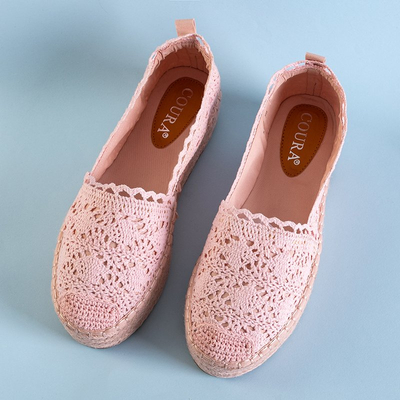 Розовые женские эспадрильи на платформе Abra