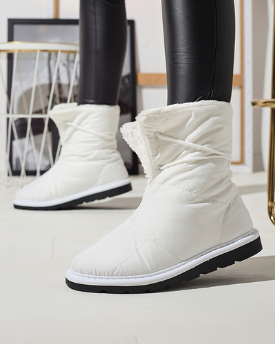 Белая женская обувь a'la сноубутсы Amirfu- Footwear
