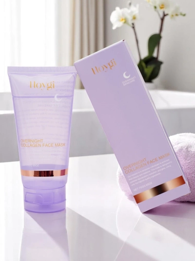 Коллагеновая маска для лица, увлажняющая и омолаживающая, с кисточкой