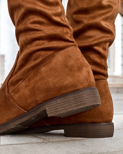 „Royalfashion“ moteriški aukšti virš kelio slip-on batai Lianas
