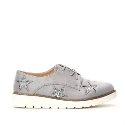 OUTLET Pilki creepers batai su žvaigždutėmis Stylenna - Avalynė