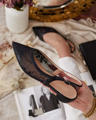 Royalfashion Женские сандалии а'ля балерина с кружевом Benoce