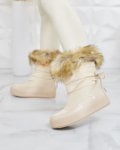 Royalfashion Светло-коричневые ботинки-слипы a'la snow boots for women Gomllo