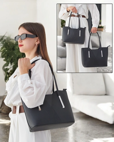 Royalfashion Dvigubas moterų krepšys su reljefu