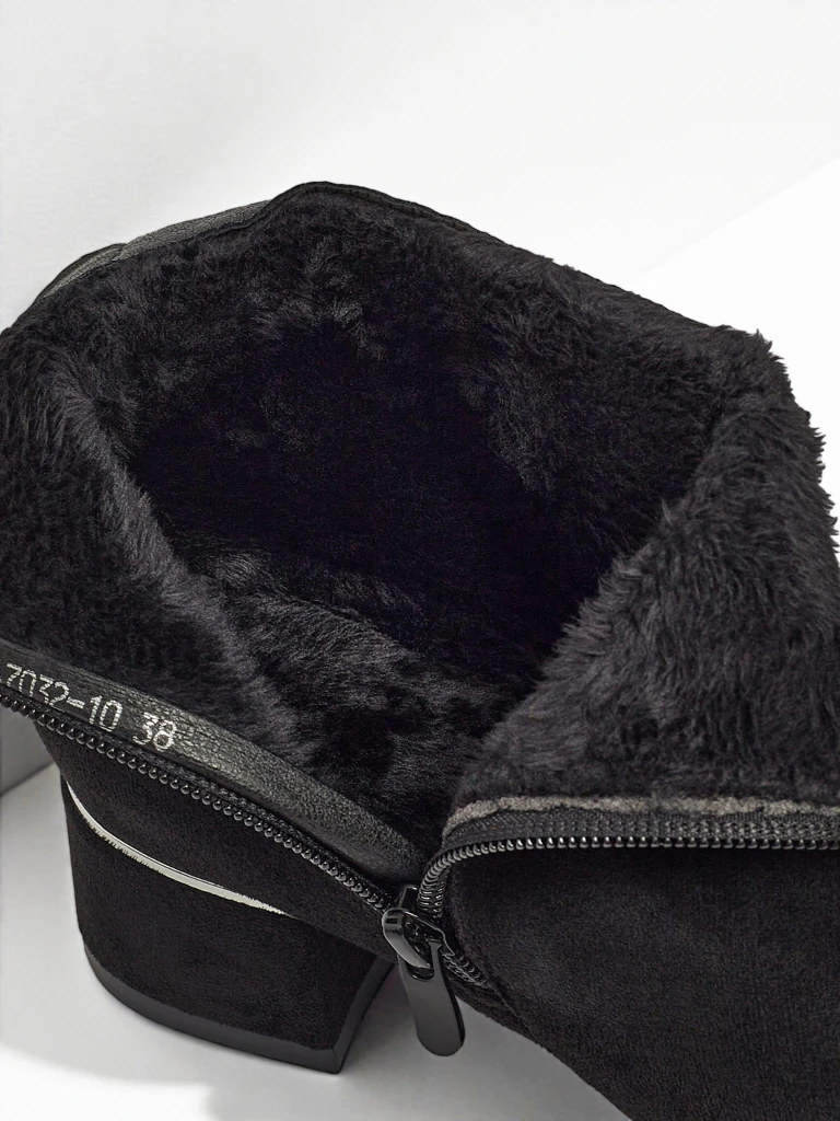 Moteriški eko zomšos aulinukai storu kulnu Arshinea