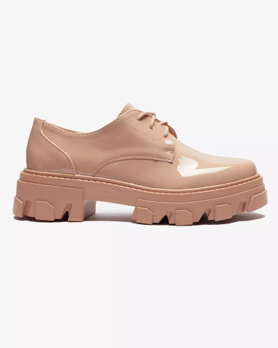 Розовые лакированные женские полуботинки Delgor- Footwear