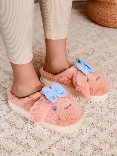 Женские флисовые тапочки Royalfashion с бантом Savos