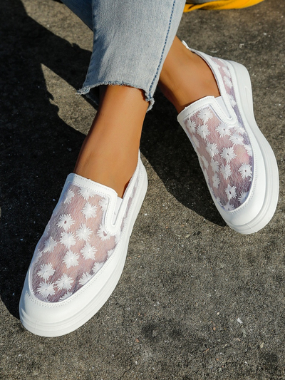 Женские сетчатые мокасины с цветами Royalfashion Emzos