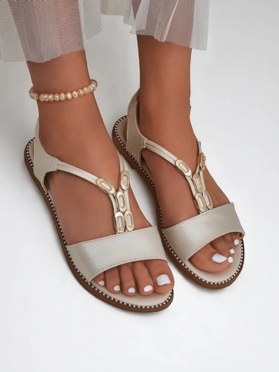 Royalfashion Damskie sandałki z ozdobnymi paseczkami Siena Glow