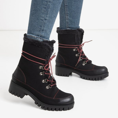 Черные женские шнурованные ботинки Miratorg - Обувь