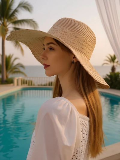 Royalfashion Moteriška šiaudinė skrybėlė Elorine