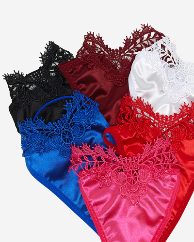 Moteriškos margaspalvės nėriniuotos juostelės 6 vnt. / pak. - Apatiniai rūbai