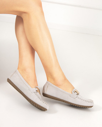 OUTLET Ekologinė zomša, pilka Viatu mokasinai - Avalynė