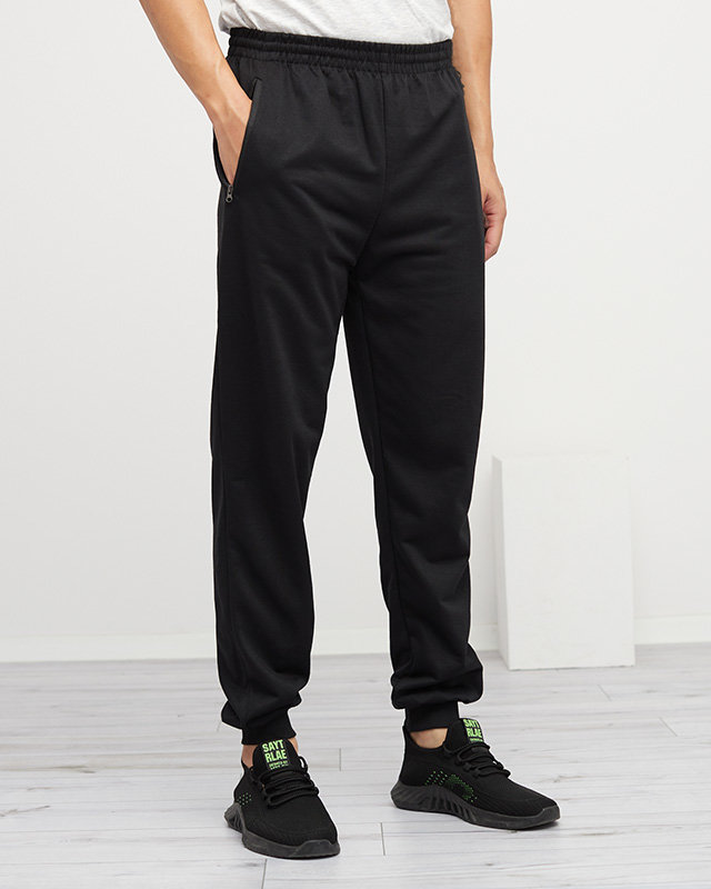 Классические черные мужские спортивные штаны - Одежда