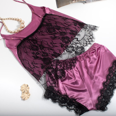 Violetinės spalvos 2 dalių pižamos komplektas - Drabužiai