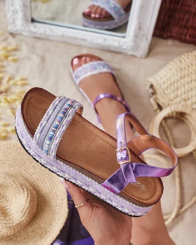 "Royalfashion" moteriški siuvinėti "Mussir" sandalai