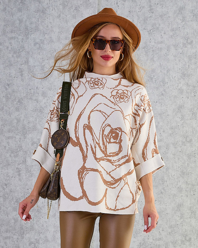 "Royalfashion" Moteriškas megztinis su plonu raštu