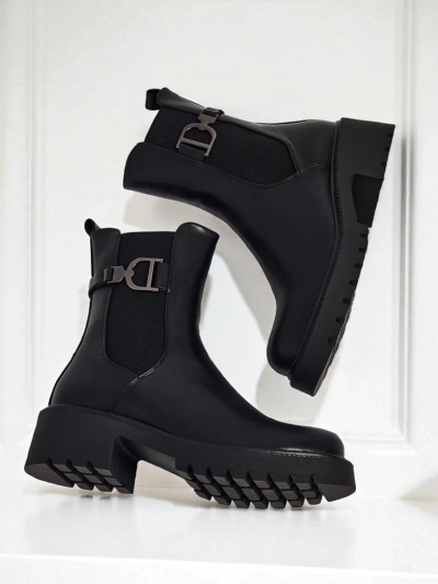 Высокие женские ботильоны из экокожи Ovella