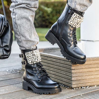 „Black Mais Pearl Workery Boots“ - avalynė