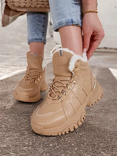 Karališkoji mada Moteriškos sportiniai batai su kailio pamušalu Megigna