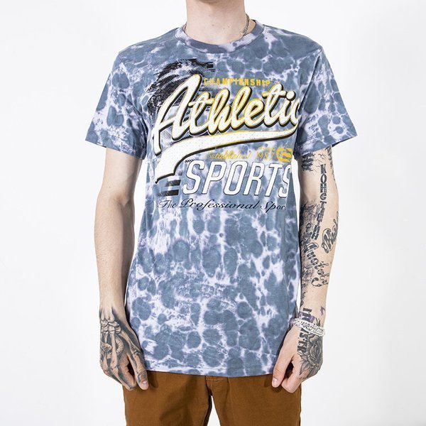 Pilki vyriški medvilniniai marškinėliai su įspaudu-Drabužiai