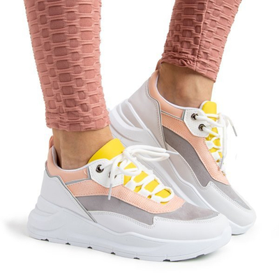 Rožiniai ir pilki moteriški sportiniai sportbačiai „Dimidra“ - Avalynė