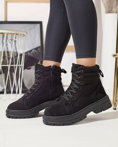 Juodos spalvos moteriški apšiltinti batai Tivica - Avalynė