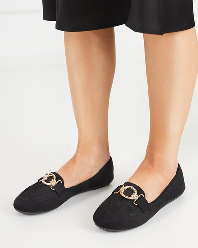 OUTLET Ekologiški zomšiniai juodi mokasinai Brussi - Batai