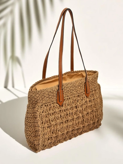 Royalfashion Большая соломенная женская сумка Coco Breeze