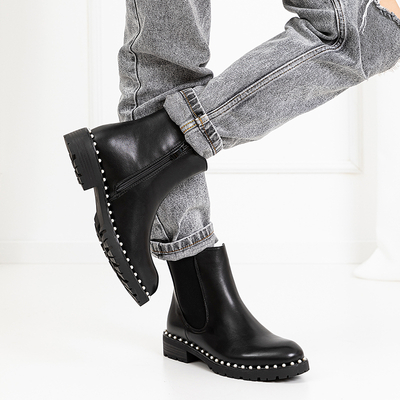 Ekologiški odiniai batai su dekoratyviniais karoliukais Adoil-Shoes