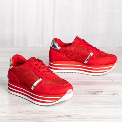 Czerwone buty sportowe Karin - Obuwie