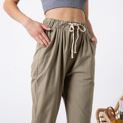 Женские брюки цвета хаки PLUS SIZE