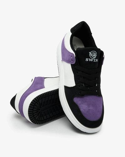 Royalfashion Фиолетово-белые женские спортивные туфли Elevace