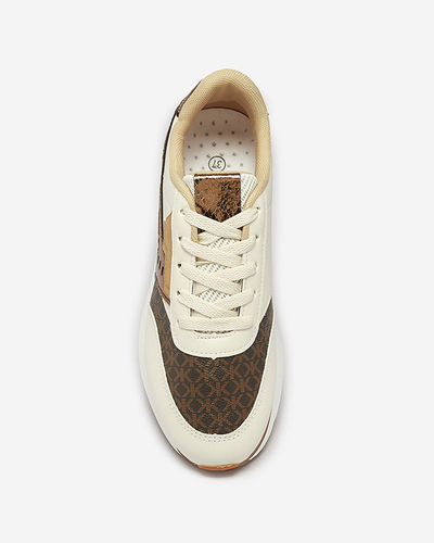 Коричнево-бежевые женские спортивные туфли Fiffvi- Footwear