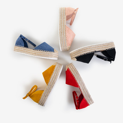 Черные женские эспадрильи на платформе Indira