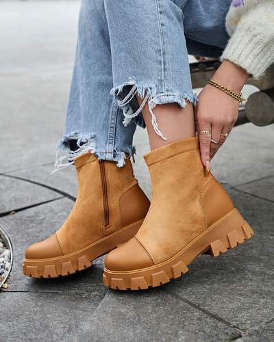 "Royalfashion" Moteriški plokščiapadžiai kupranugario spalvos batai "Leffoi"