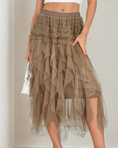 Royalfashion Женская двухслойная юбка-миди