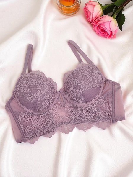 Royalfashion Moteriška paminkštinta nėriniuota korsetinė liemenėlė Grace Corset