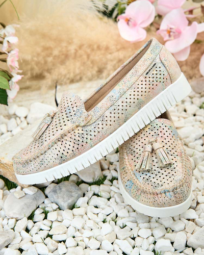 Royalfashion Moteriški ažūriniai mokasinai Molaffa