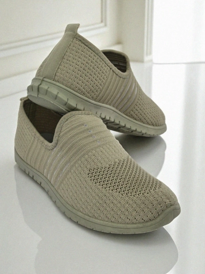 Женские слипоны-мокасины Hypatia Verde из ткани на плоской подошве