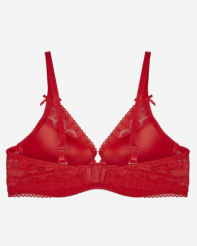 Женский бюстгальтер на косточках красного цвета - Белье