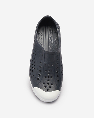 Jūrinės mėlynos spalvos ažūriniai vaikiški guminiai sportbačiai Jiteri - Avalynė