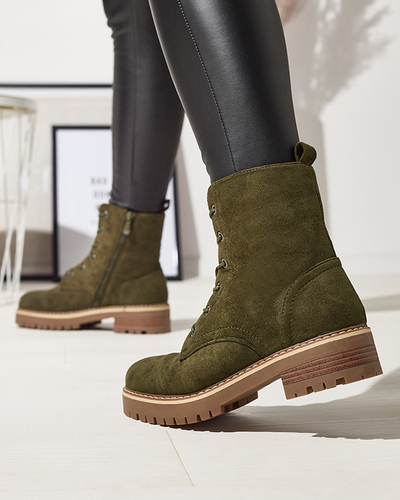 Зеленые женские сапоги-трапперы Priviea - Обувь