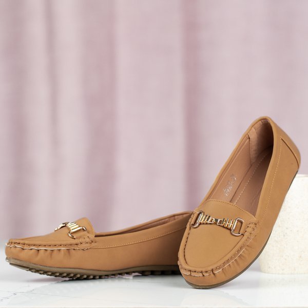 Коричневые мокасины с металлическим декором Abu-Dabi - Обувь