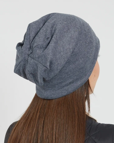 Karališkoji mada Moteriškas šiltas skrybėlė su cirkonais