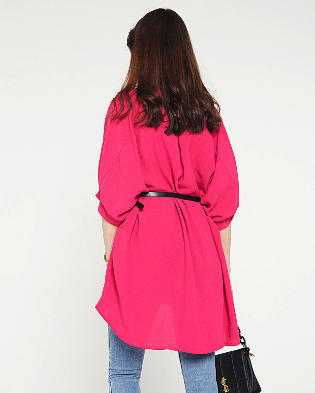 Fuksijos spalvos moteriški tunikos marškiniai - Drabužiai