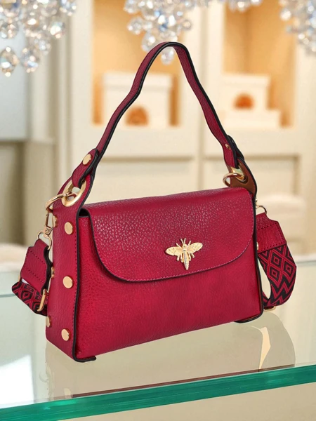 Женская сумка фуксия Minerva из экокожи на плечо и кроссбоди