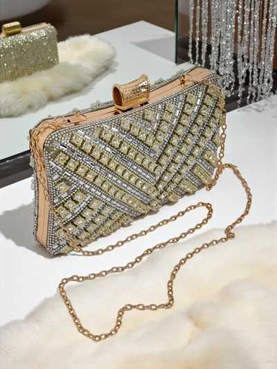 Royalfashion Kopertowa torebka damska z cyrkoniami Seraphine Glint - torebunia, co robi wow!