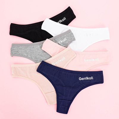 Женские форменные трусики-стринги, комплект 6 шт./упак. - Нижнее белье