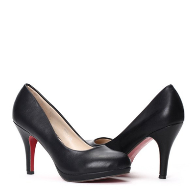 Czarne klasyczne czółenka Winnea - Obuwie